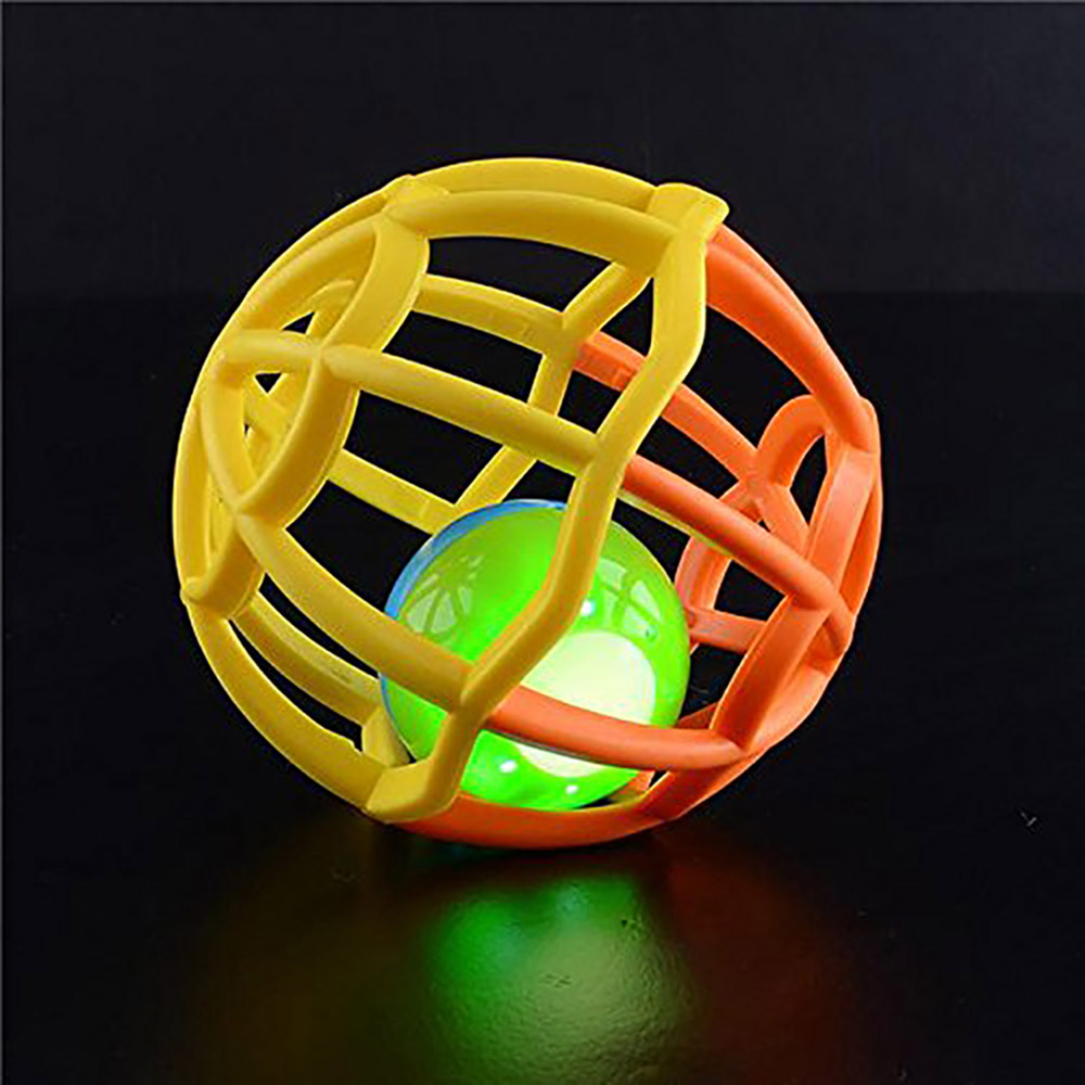 Goodway - Baby Rattle Ball Soft Cage Grip Toy With Sound - Yellow