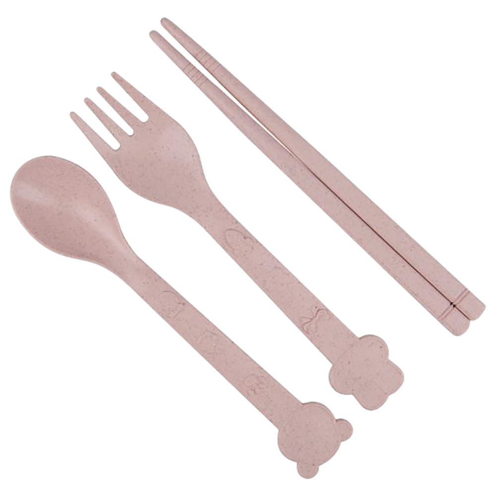 Little Angel Children Car Shape Dinner Plate Set Pink
