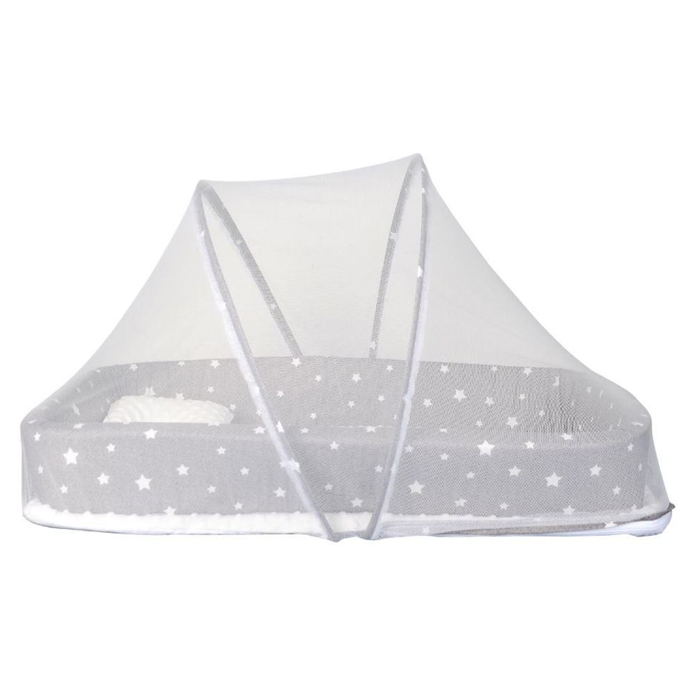 Little Angel Baby Nest Bed With Mosquito Net Newborn Lounger Grey