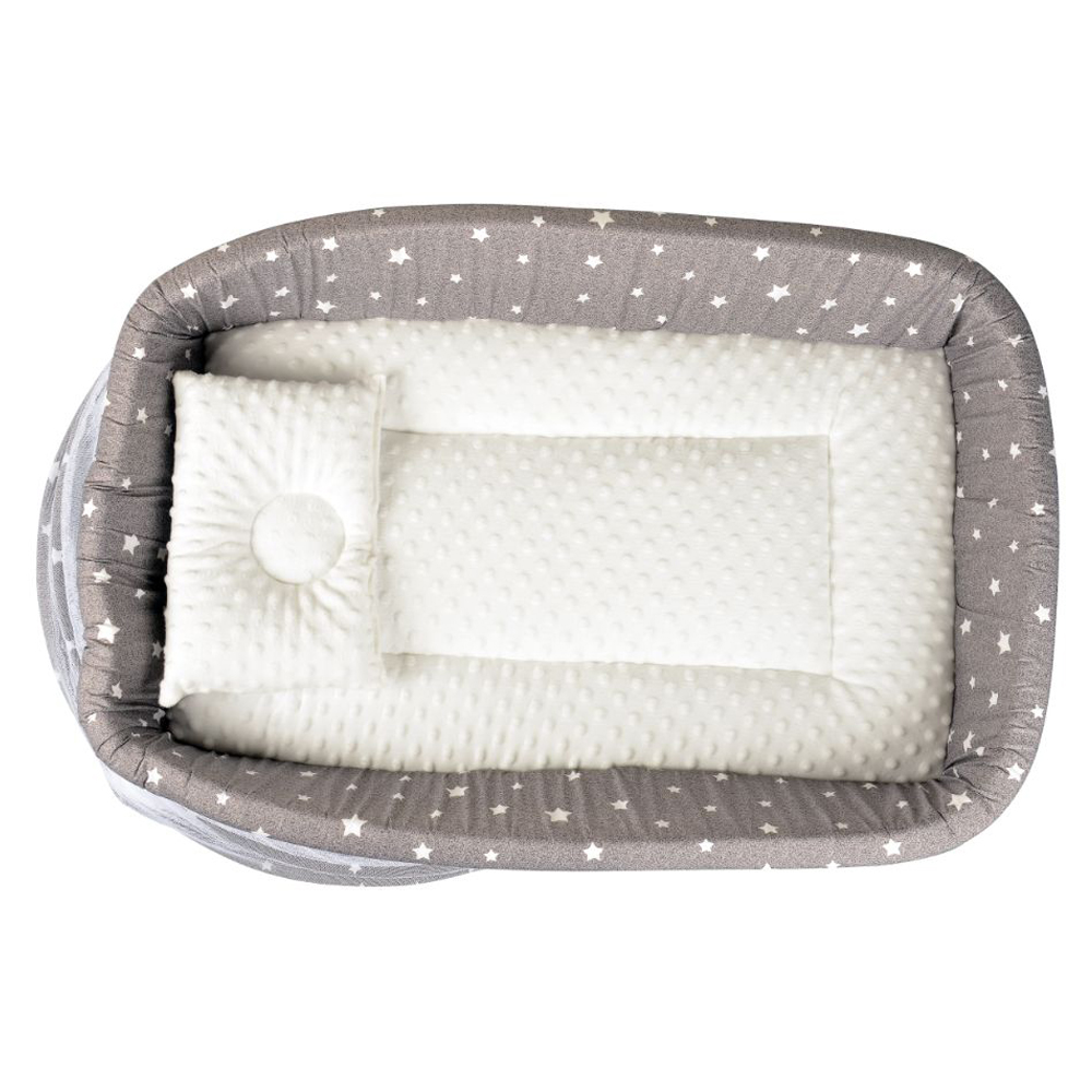Little Angel Baby Nest Bed With Mosquito Net Newborn Lounger Grey