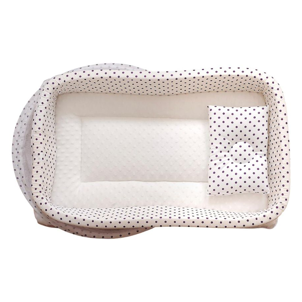 Little Angel Baby Nest Bed With Mosquito Net Newborn Lounger - Polka