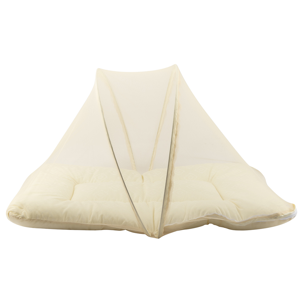 Little Angel Baby Bed With Mosquito Net Newborn Foldable Travel Bed - Cream