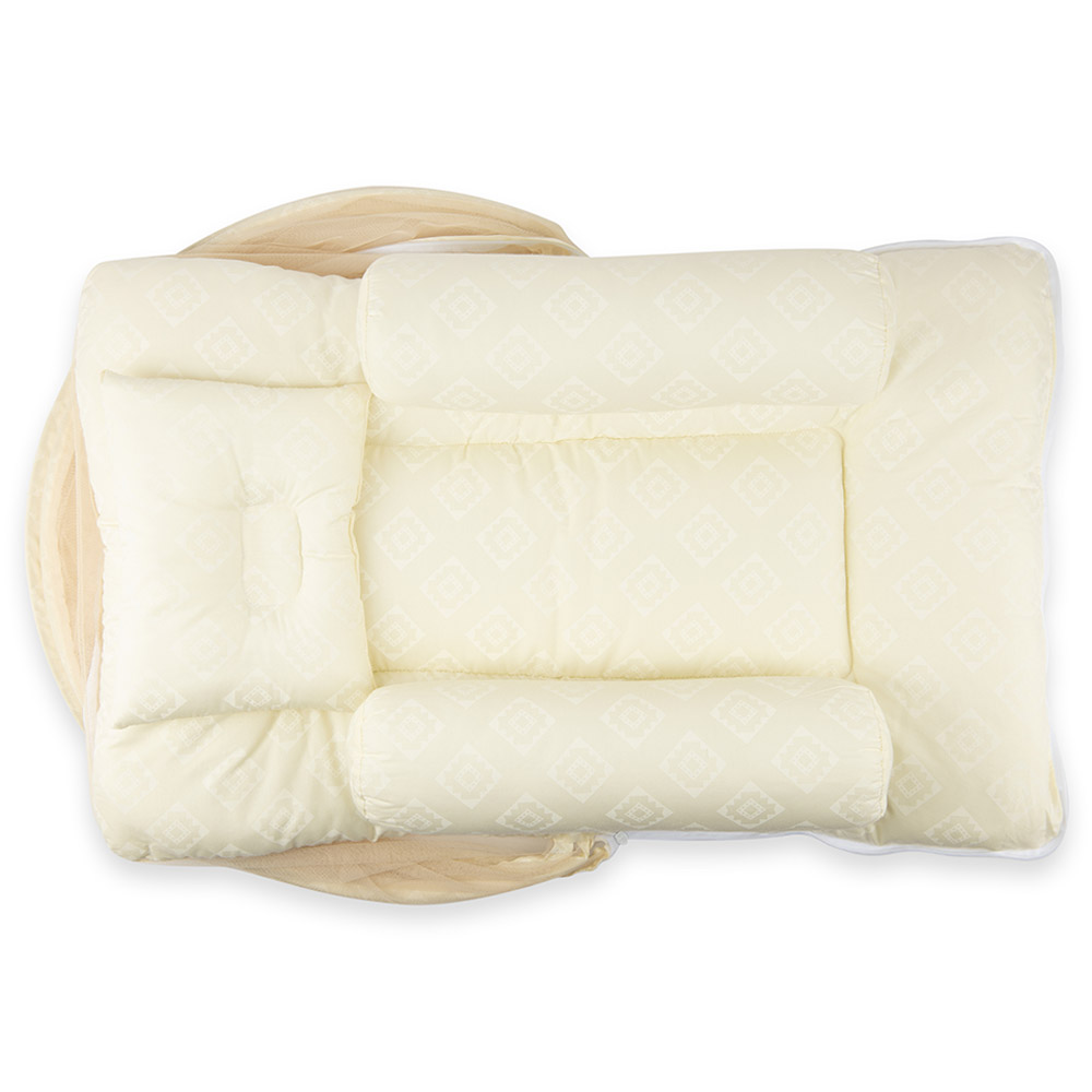 Little Angel Baby Bed With Mosquito Net Newborn Foldable Travel Bed - Cream