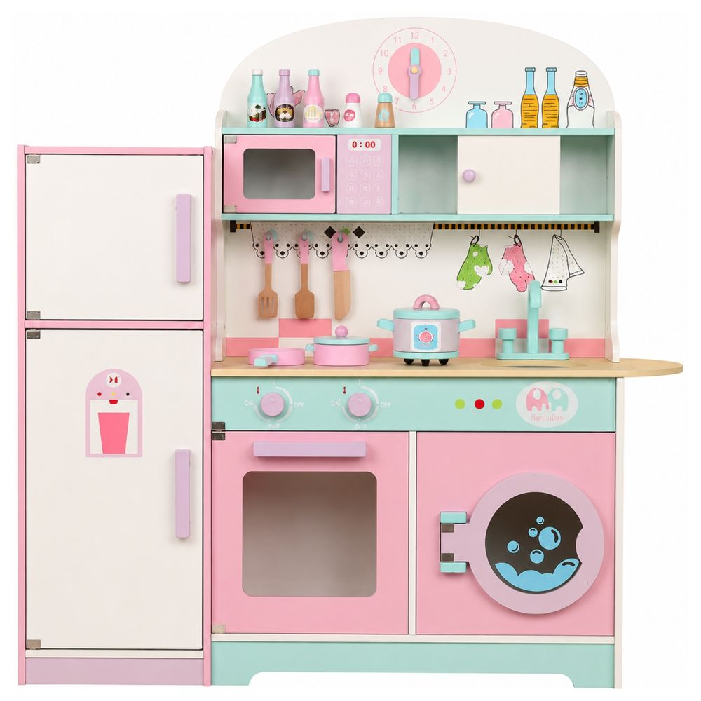 Little Angel - Kids Wooden Kitchen Toy Pretend Play Cooking Set