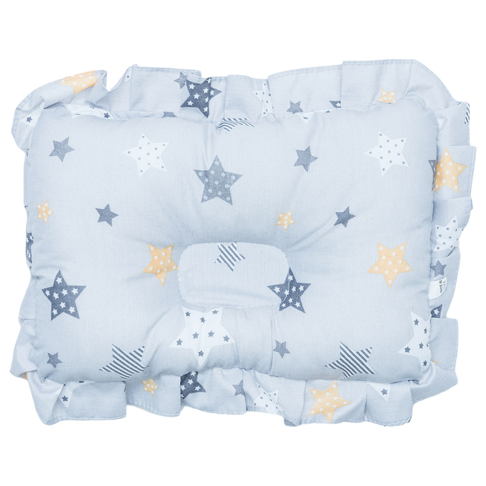 Night Angel - Baby Pillow - Newborn Flat Head & Neck Support - Star Grey
