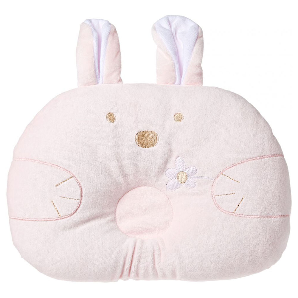 Night Angel - Bunny Baby Pillow - Newborn Flat Head & Neck Support - Pink