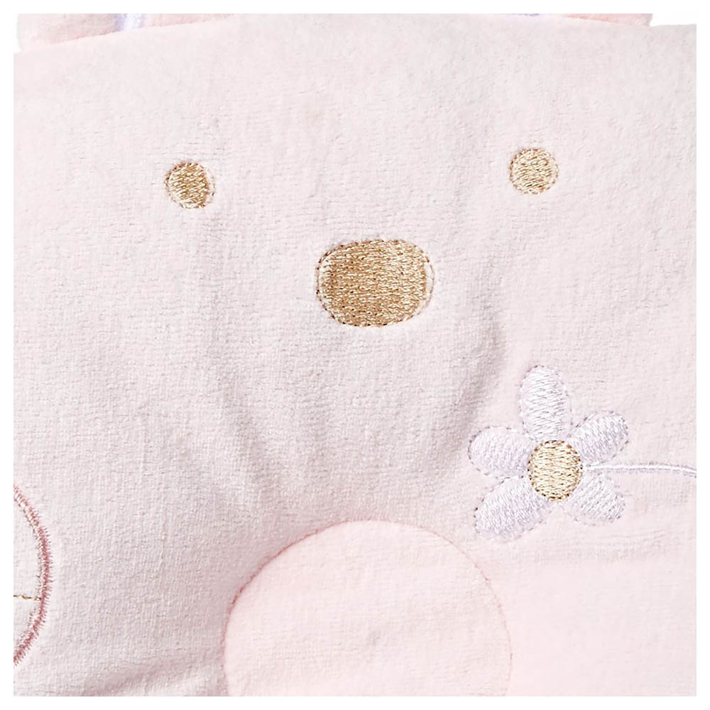 Night Angel - Bunny Baby Pillow - Newborn Flat Head & Neck Support - Pink