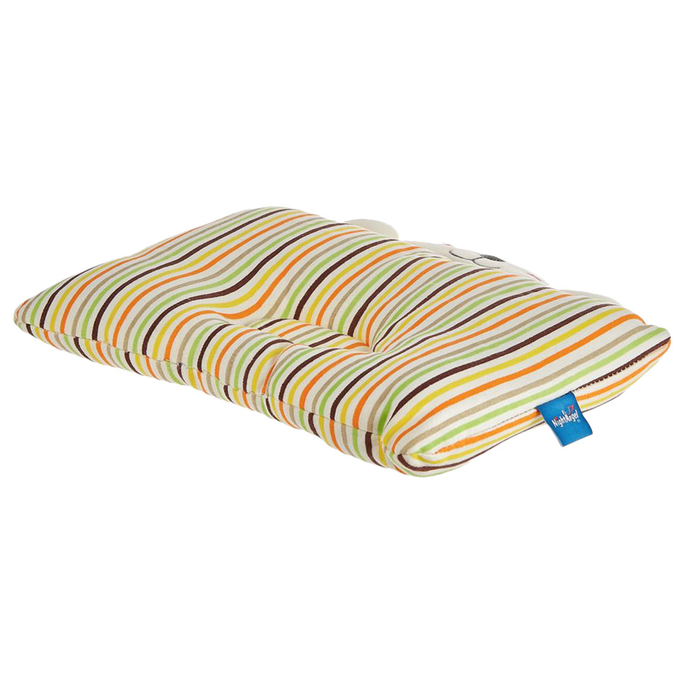 Night Angel - Puppy Striped Baby Pillow - Newborn Head & Neck Support - Yellow
