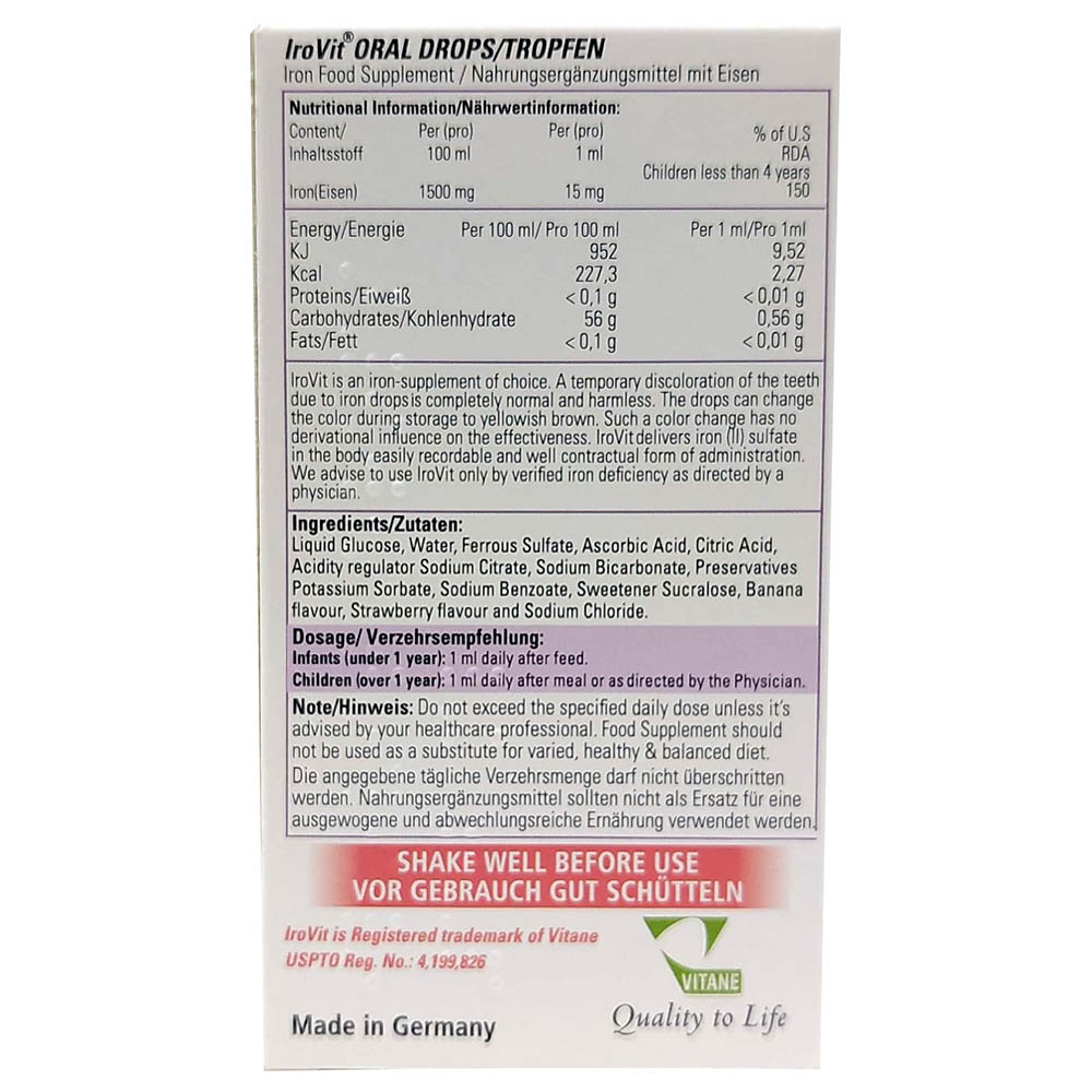 Vitane - Irovit Drops - 30 ml