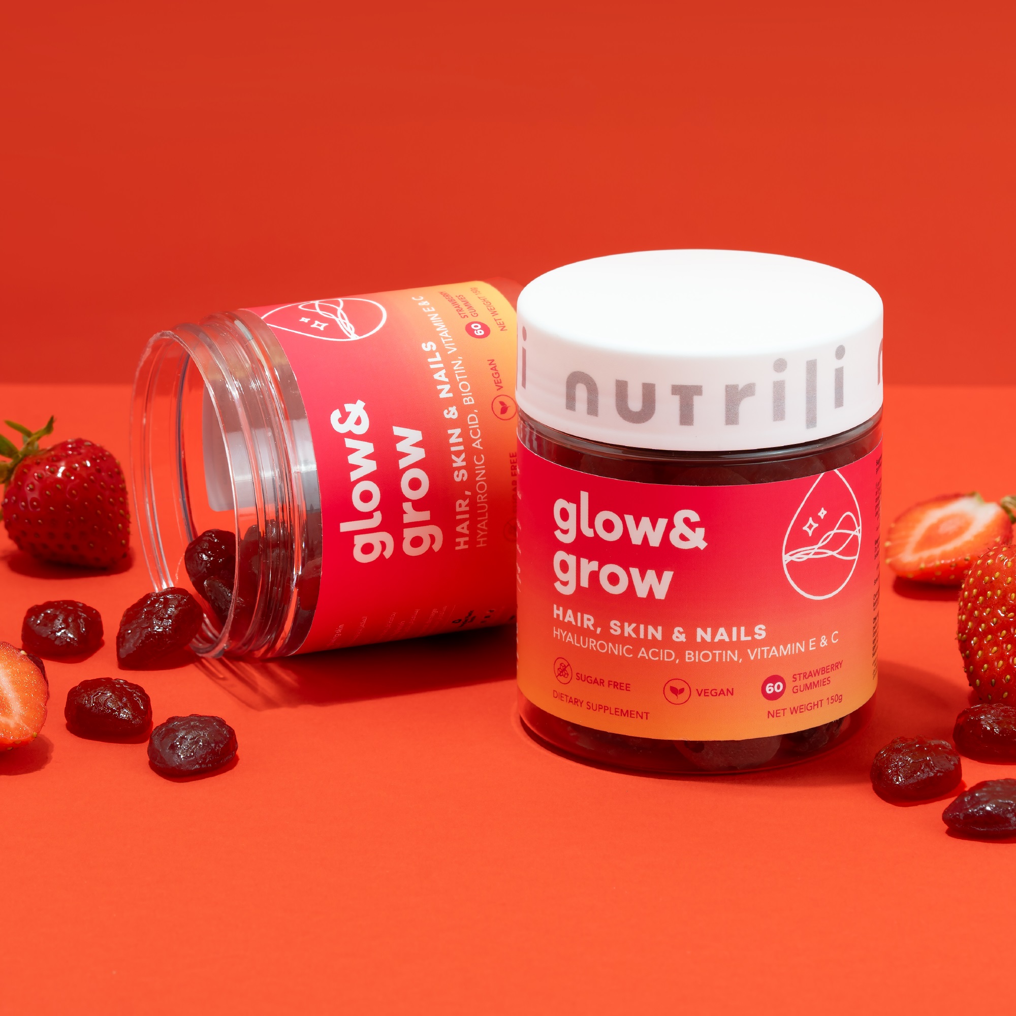 Nutrili - Glow & Grow Sugar Free Vitamin Gummies 60pcs - Hair, Skin, Nails