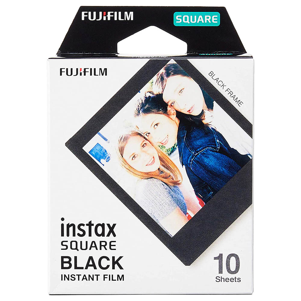 Fujifilm - Instax Square Black Instant Film - 10 Exposures