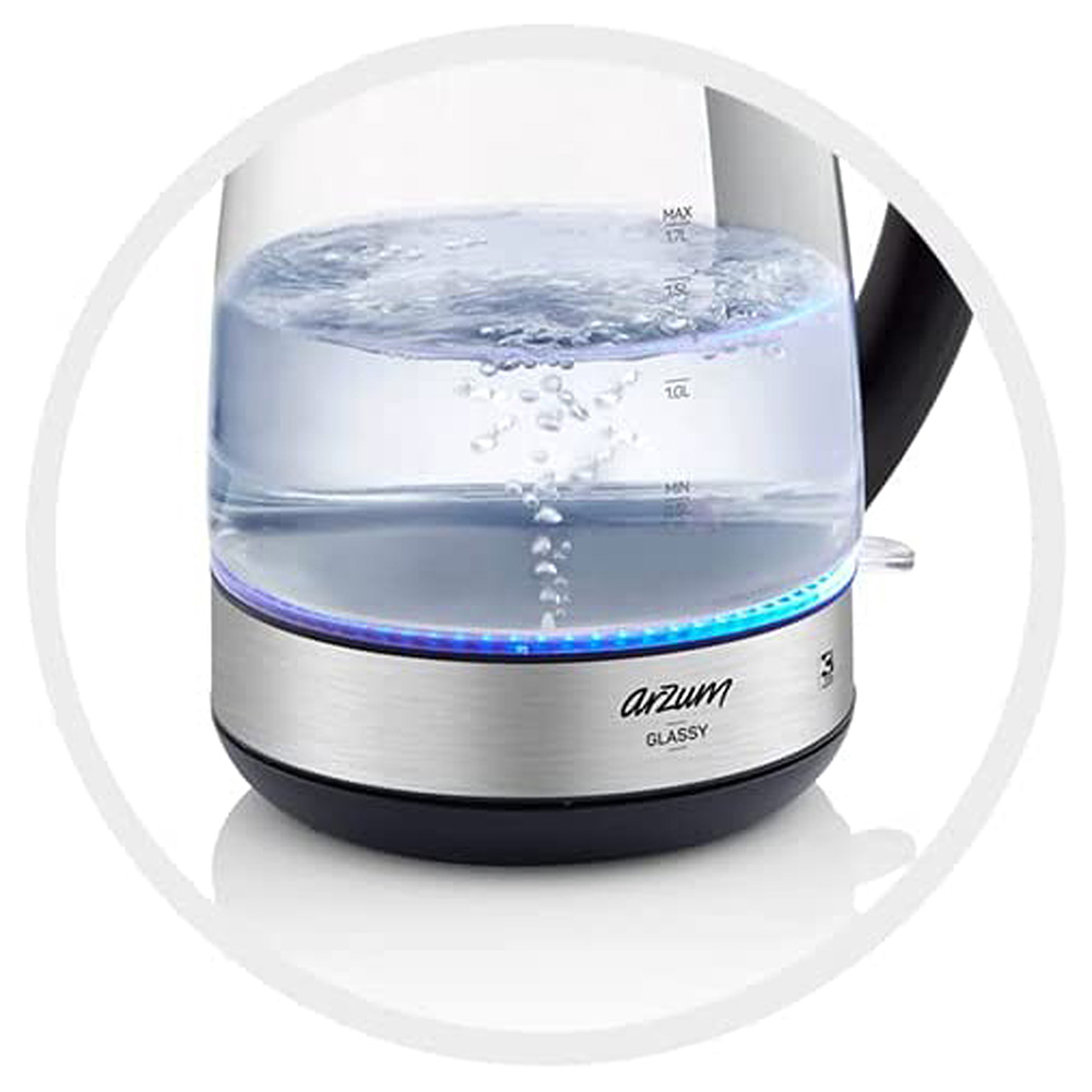 Arzum Okka Glassy Kettle Electric Tea Water Boiler