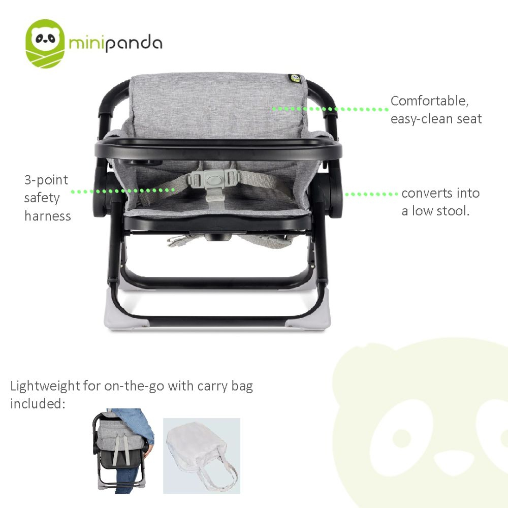 Mini Panda Snacky Time Cub Booster Seat Group 1 - Graphite