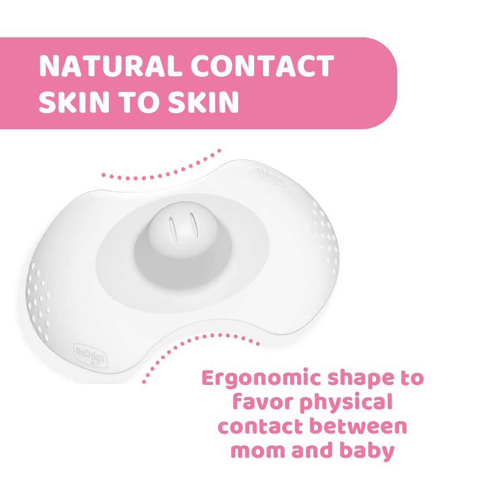 Chicco - Silicone Nipple Shields - Pack of 2 - M/L