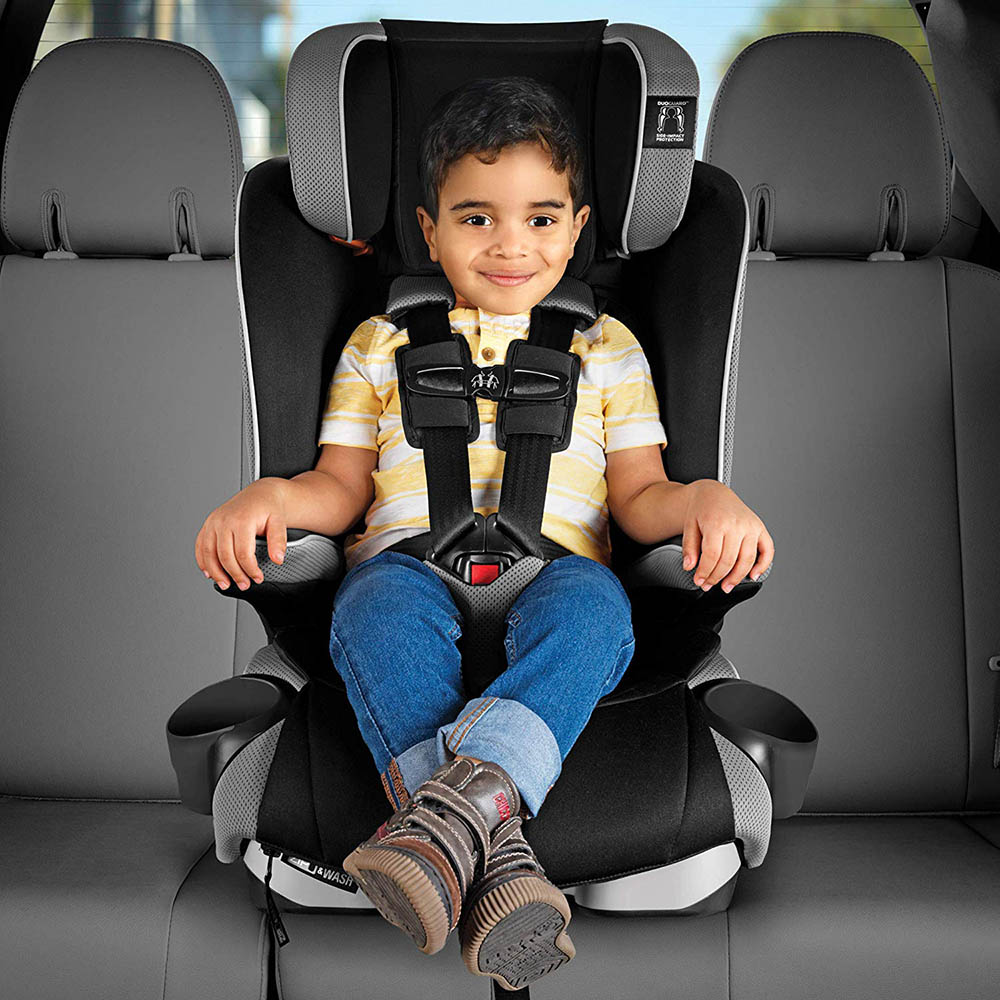 Chicco - Booster Car Seat With IsoFix System And MyFit Zip Harness - NightFall