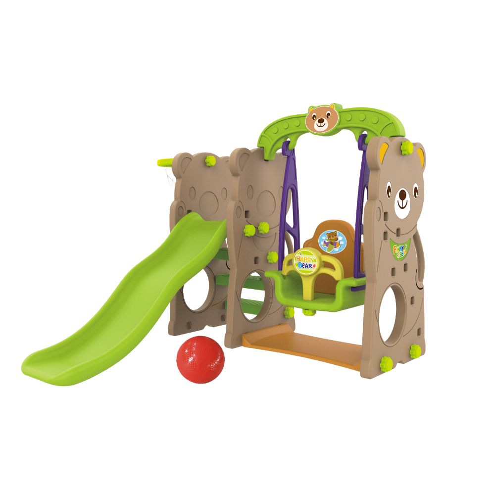 Mini Panda - Indoor/Outdoor Bear Slide with Swing