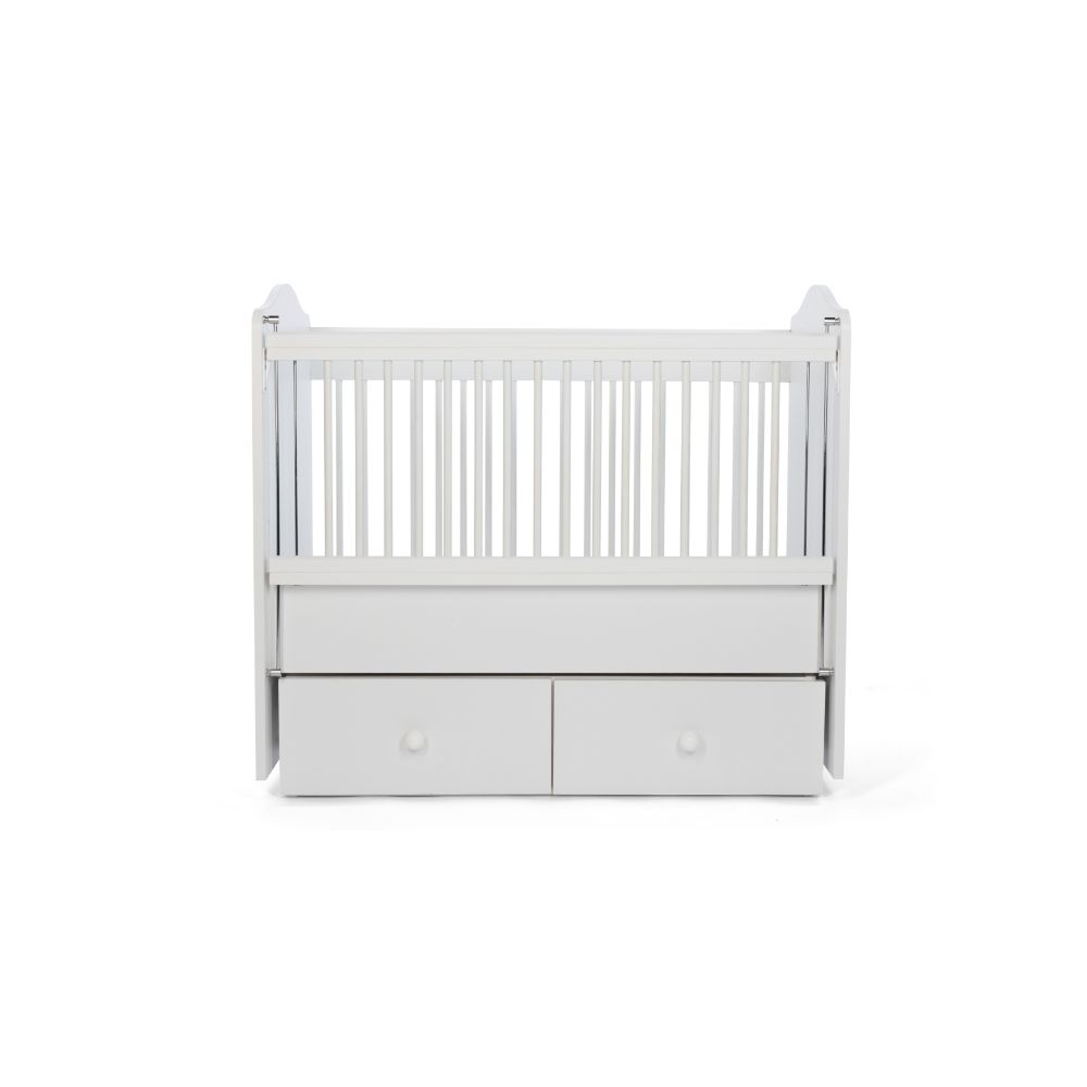 Belis Nino Convertible Wooden Bed with Drawers 50x100cm - Dove