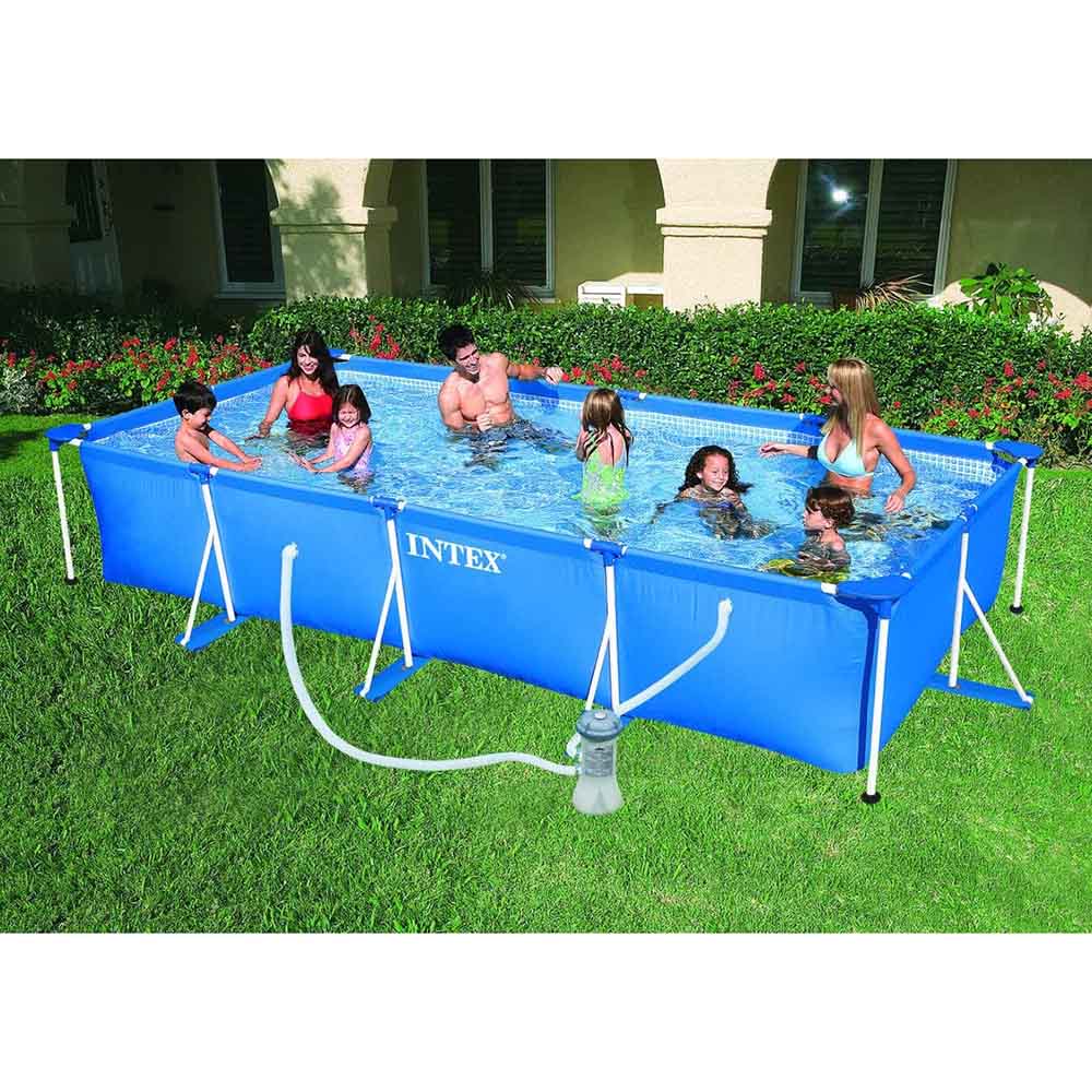 Intex - Rectangular Frame Pool Set With 220-240V Filter Pump