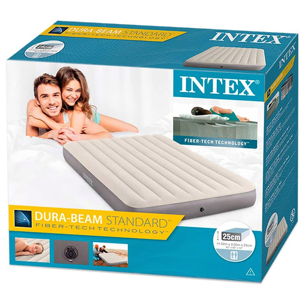 Intex - Queen Dura-Beam Series Single-High Airbed