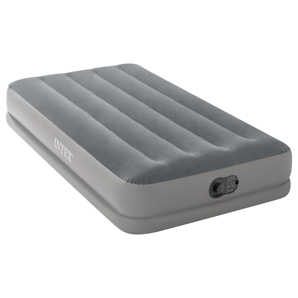 Intex - Twin Dura-Beam Prestige Airbed With Fastfill USB Pump