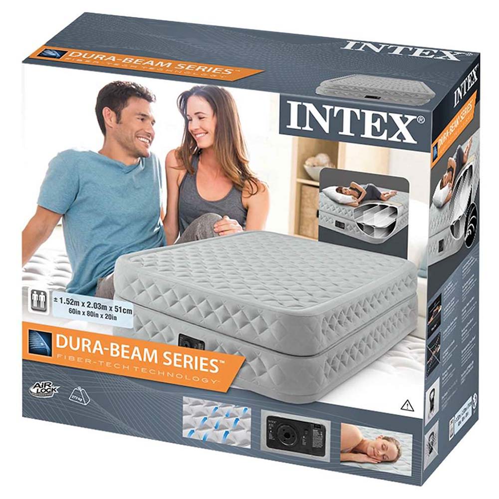 Intex - Queen Supreme Air-Flow Airbed With Fiber-Tech Bip