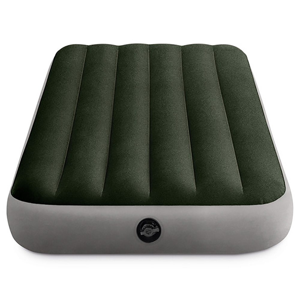 Intex - Twin Dura-Beam Prestige Airbed With Battery Pump