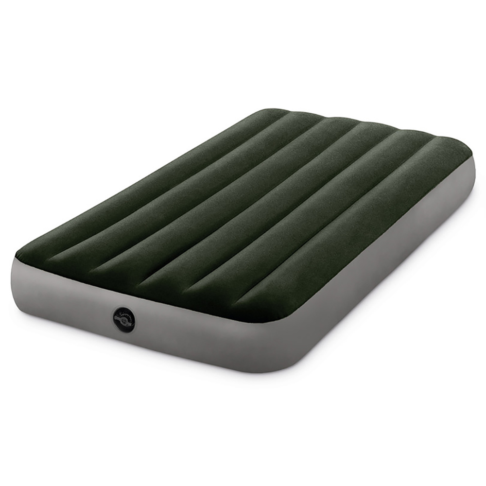Intex - Twin Dura-Beam Prestige Airbed With Battery Pump