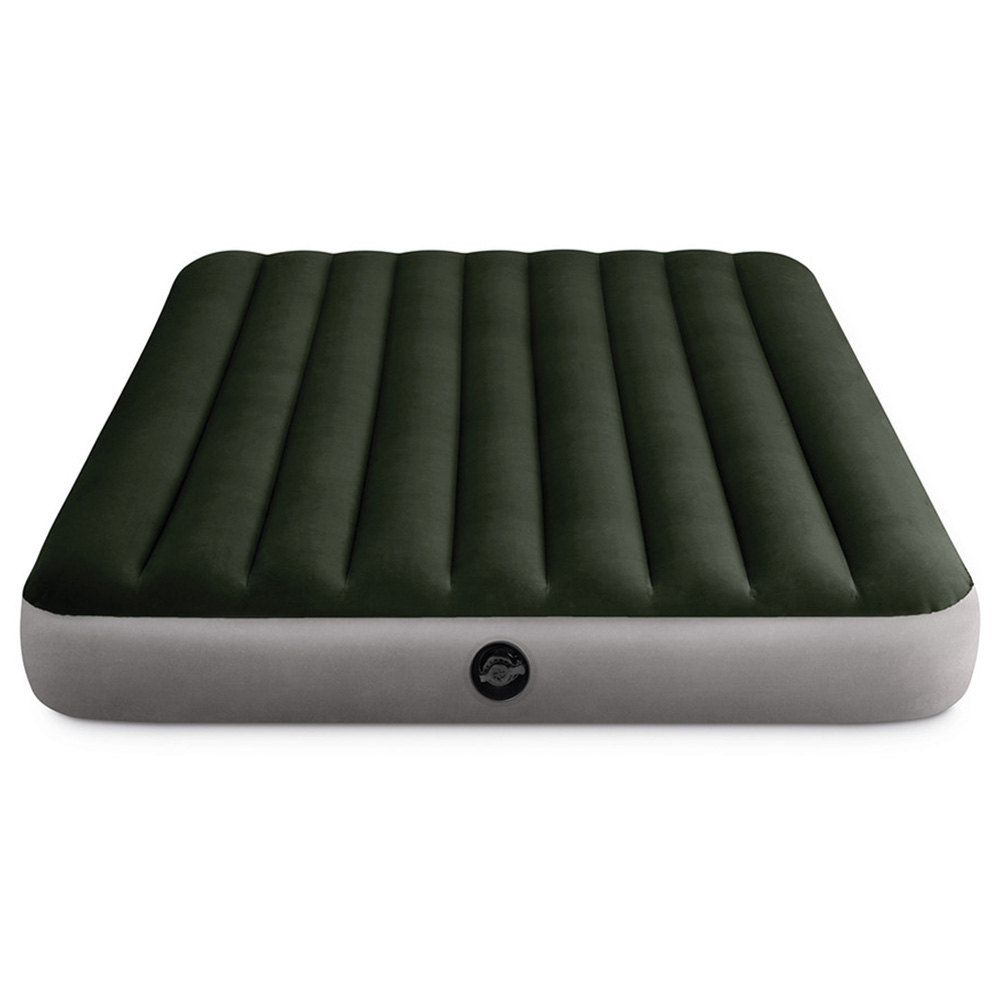Intex - Queen Dura-Beam Prestige Airbed With Battery Pump