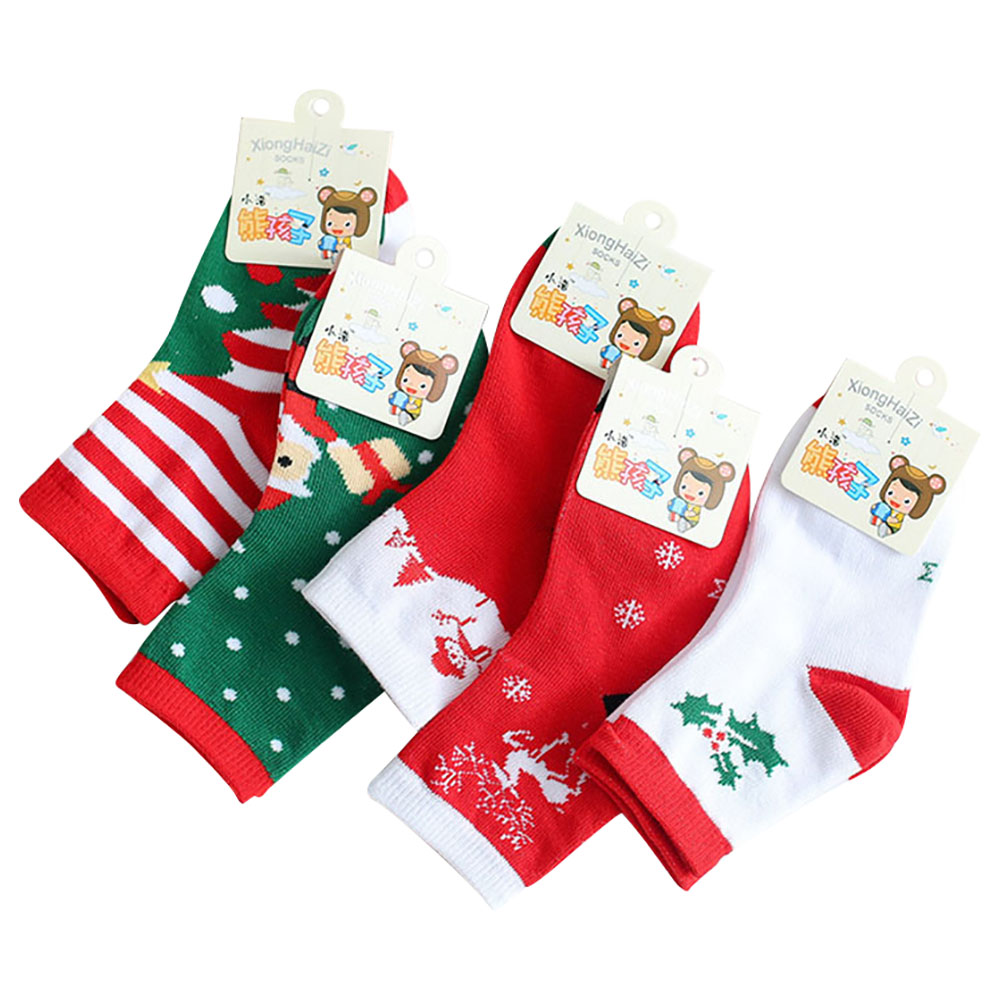 Brain Giggles Kids Christmas Socks - Pack of 5