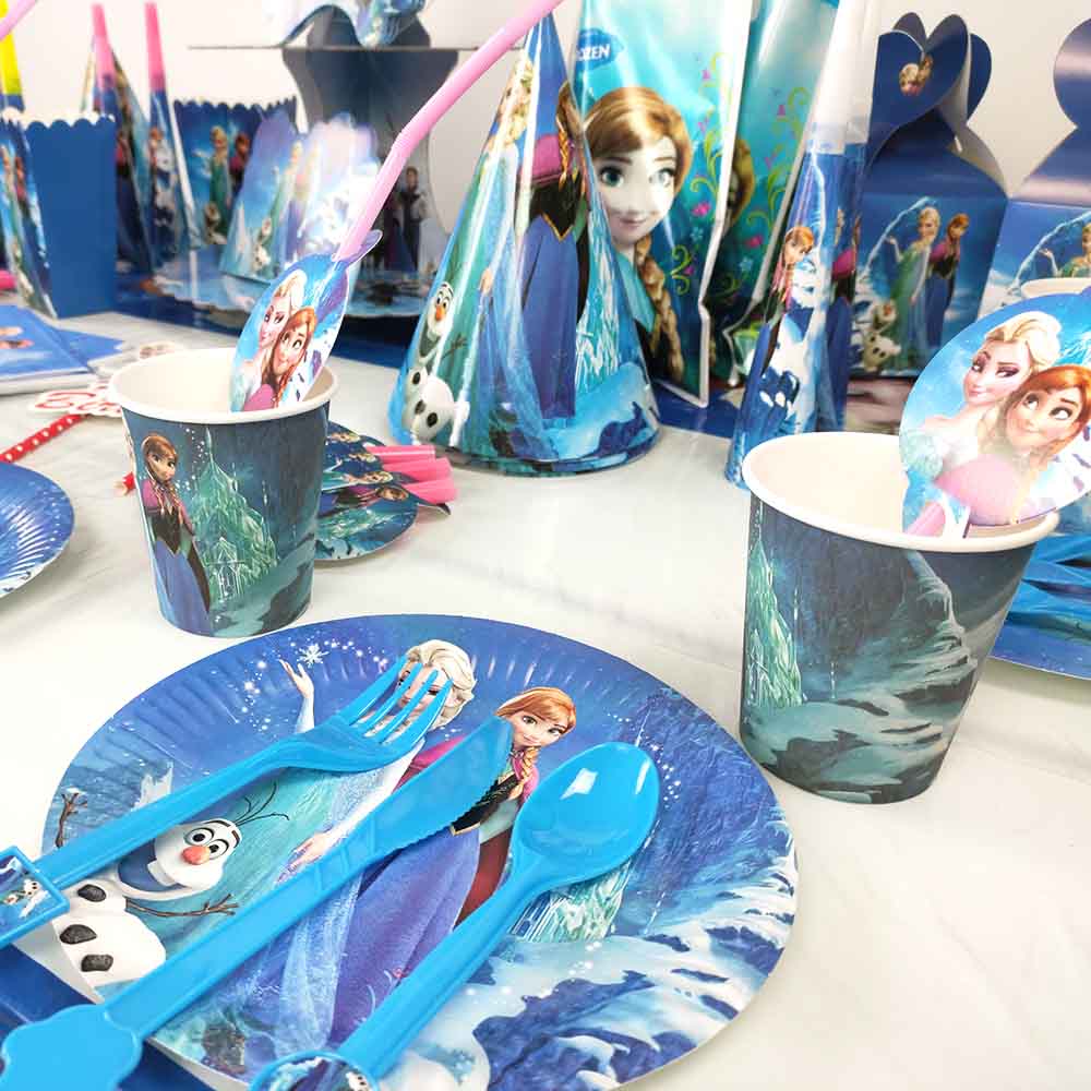 Brain Giggles - Frozen Theme Disposable Tableware 136pcs