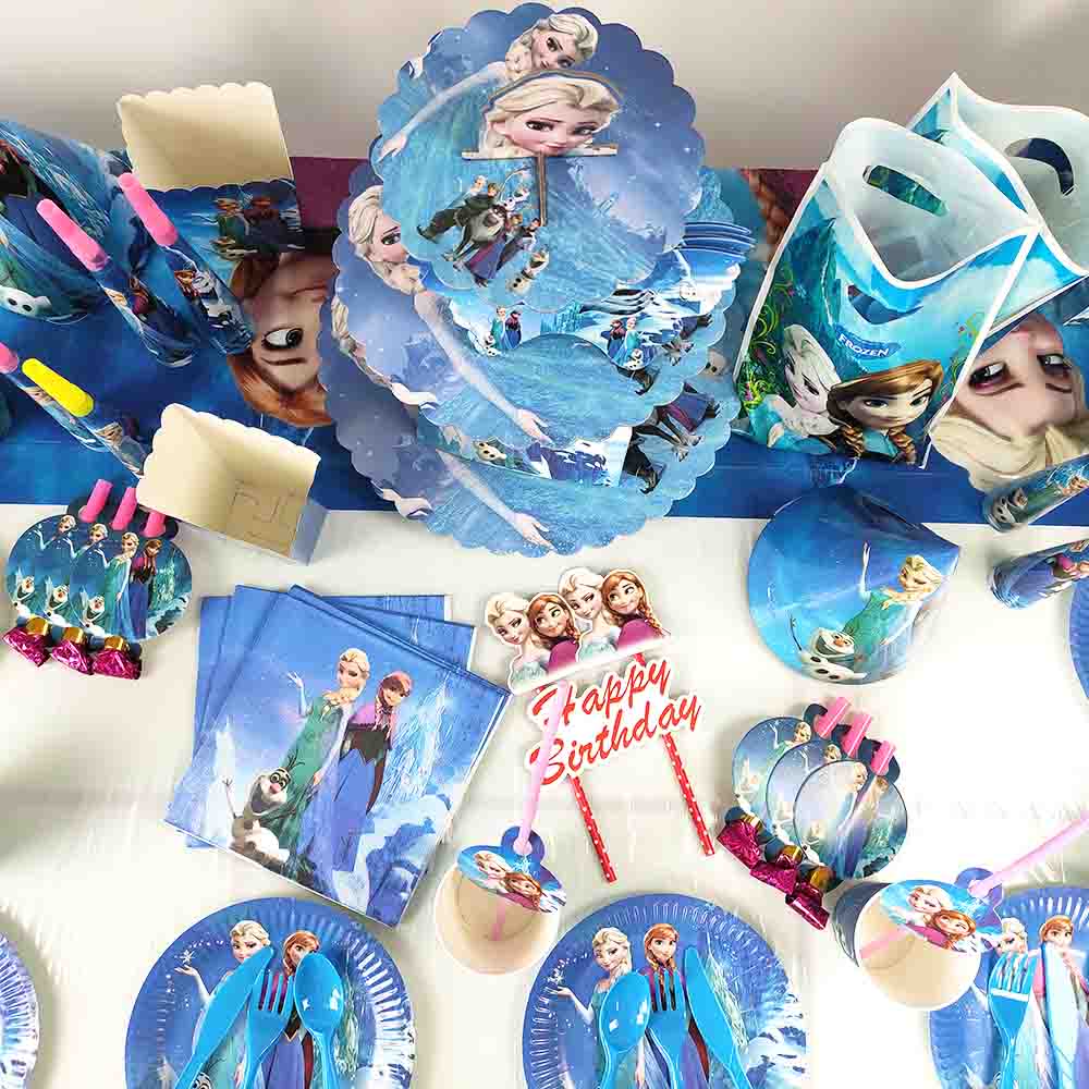 Brain Giggles - Frozen Theme Disposable Tableware 136pcs