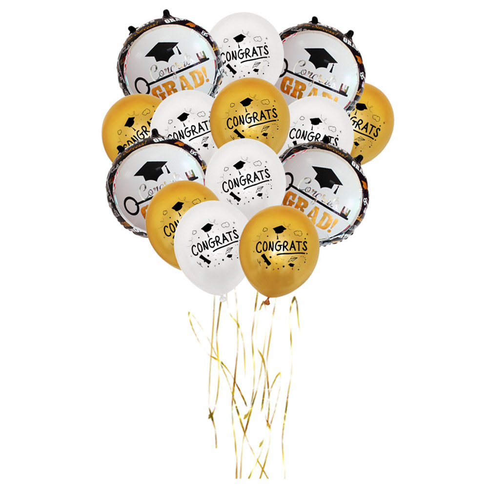Brain Giggles - Graduation Party Decoration Set - Black & Golden