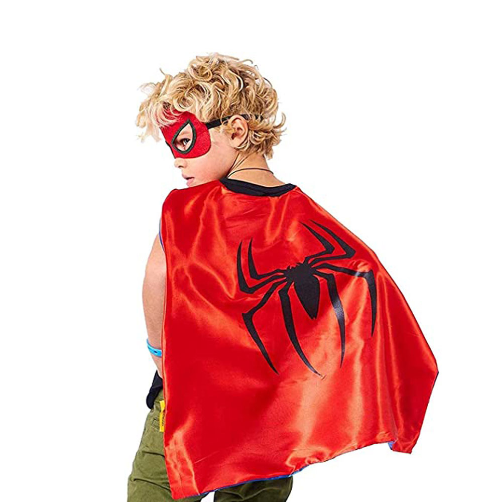 Brain Giggles Spiderman Superhero Cape With Mask Halloween Costume