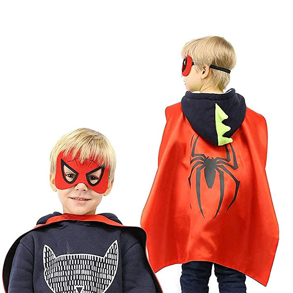 Brain Giggles Spiderman Superhero Cape With Mask Halloween Costume
