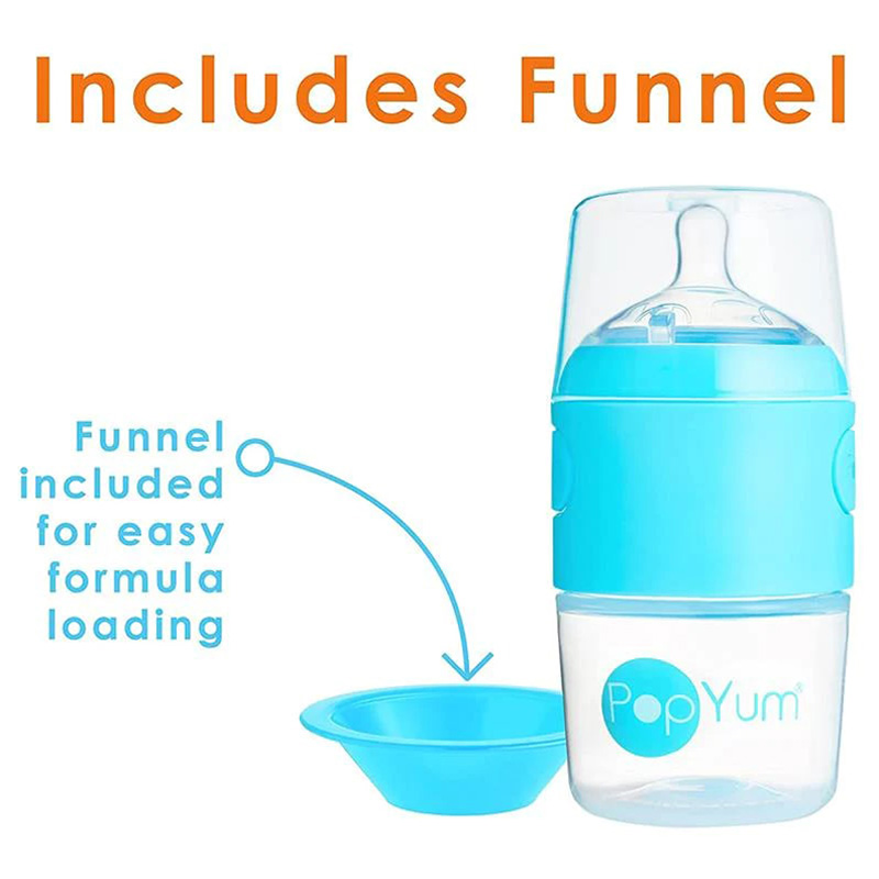 PopYum - Anti-Colic Formula Making Bottles - 2pcs - 150ml - Blue