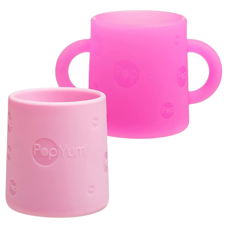 PopYum - Silicone Training Cup - 2pcs - Electric Purple/Pink - 148ml
