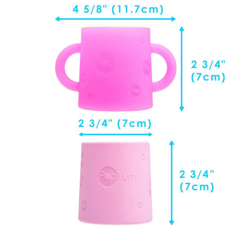 PopYum - Silicone Training Cup - 2pcs - Electric Purple/Pink - 148ml