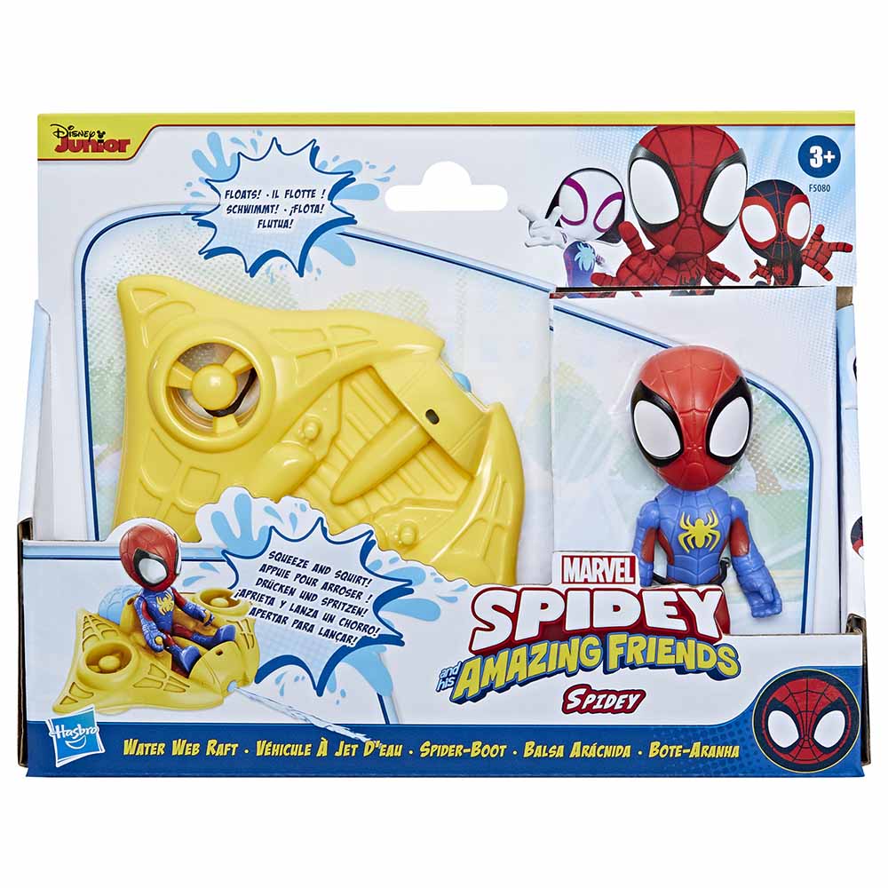 Spiderman - Spidey Action Figure With Water Web Raft