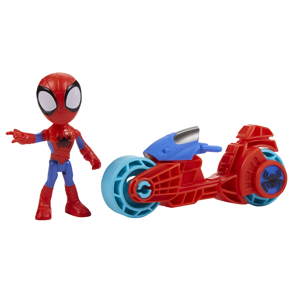 Spiderman - Spidey Action Figure With Toy Motorcycle