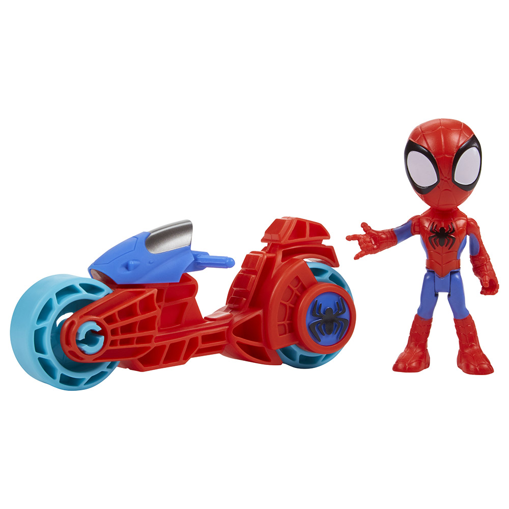 Spiderman - Spidey Action Figure With Toy Motorcycle