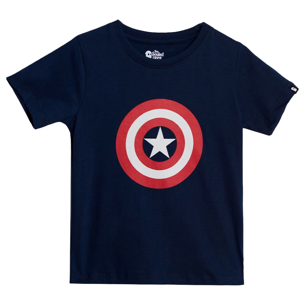 The Souled Store - Boys The Shield Printed T-Shirt - Blue
