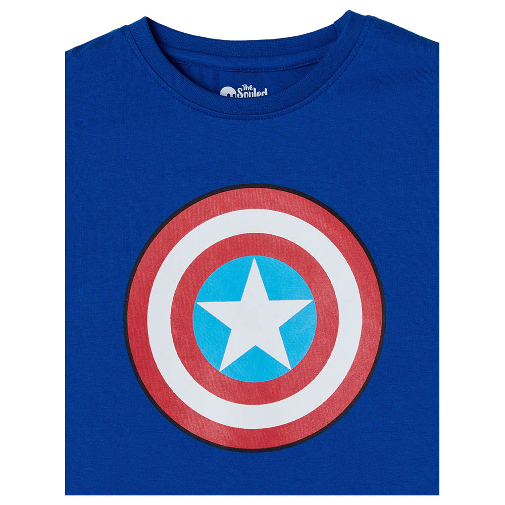 The Souled Store - Boys Captain America Shield T-Shirt - Blue
