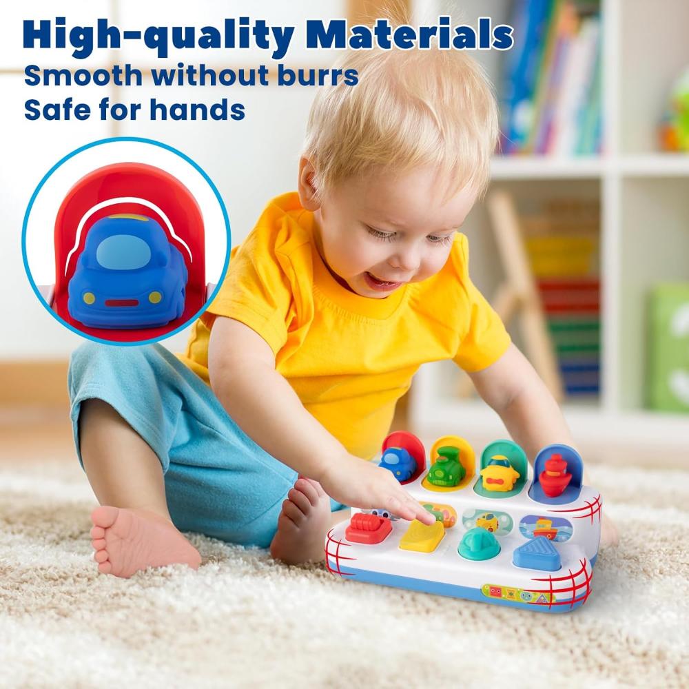 Huanger - Baby Educational Toy Pop - Up Surprise With Car
