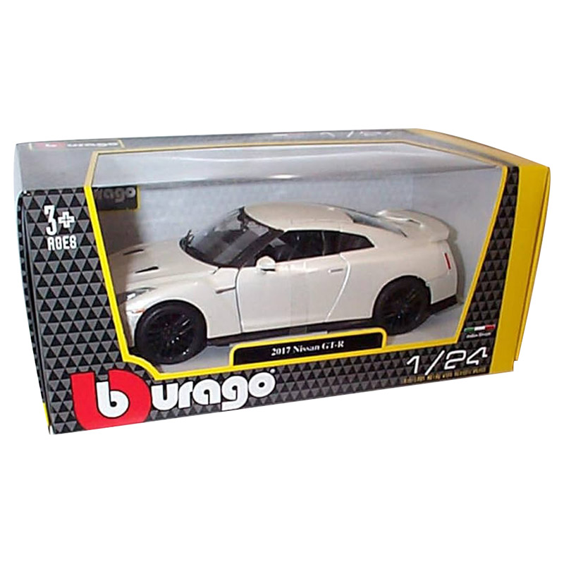 Bburago - 1/24 Nissan GT-R Diecast Toy Car - White