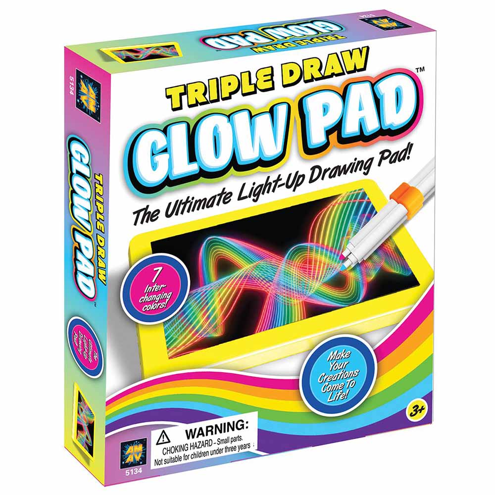Amav Toys - Triple Draw Glowing LCD Erasable Doodle Board