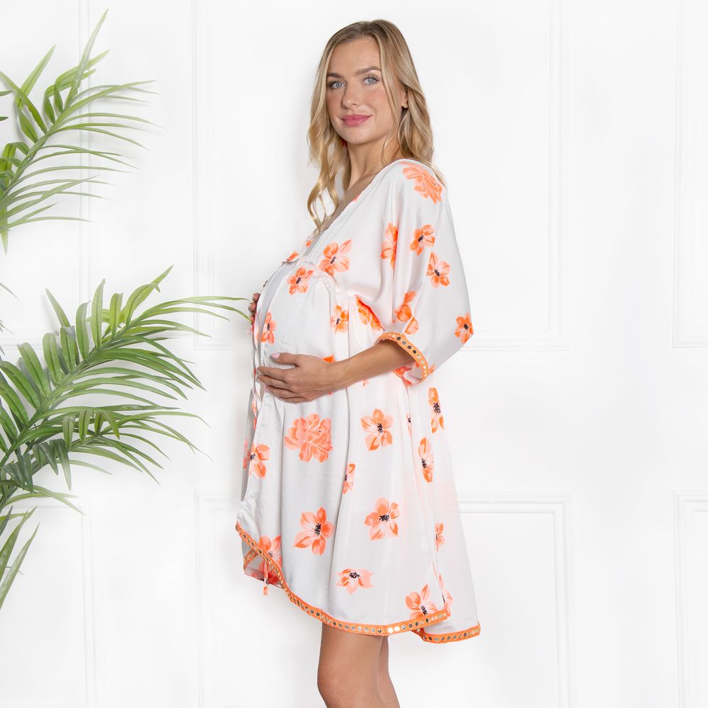 Blush - Front Open Coverup - Orange 