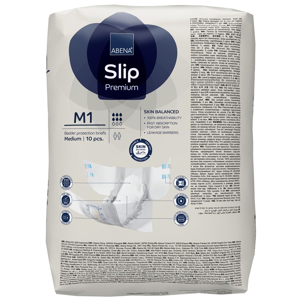 Abena - Slip Premium Adult Diapers - Medium - 10pcs