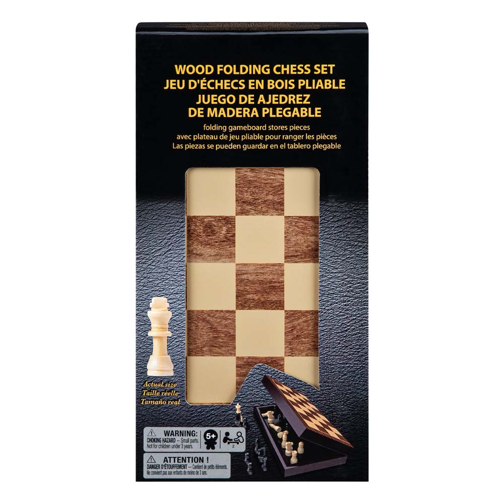 Spin Master - Wood Folding Chess Set