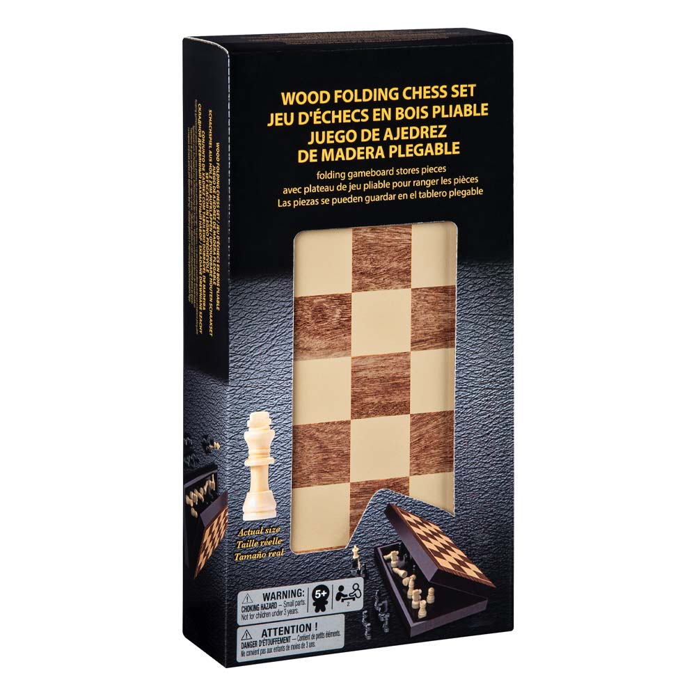 Spin Master - Wood Folding Chess Set