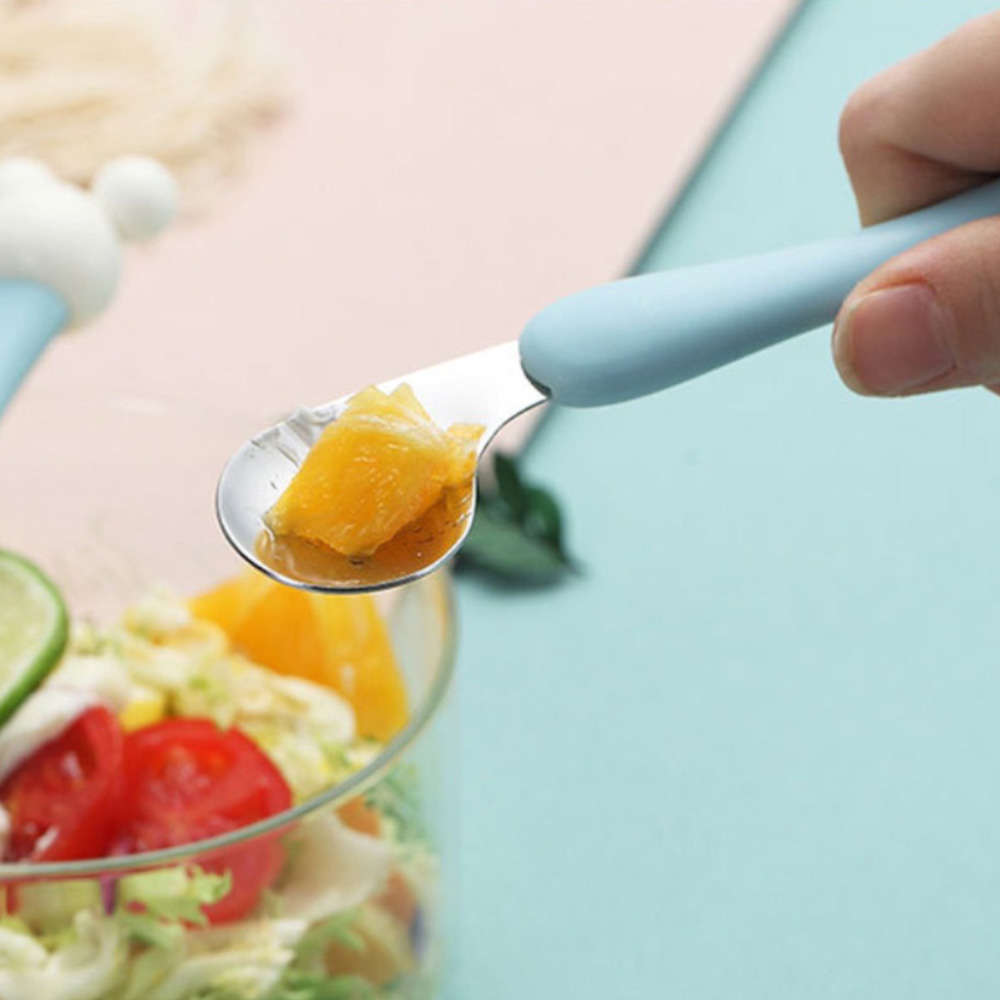 Highland Blue Baby Spoon & Fork Kid's Cutlery With Case